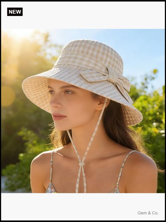 Womens Wide Brim Sun Hat Packable Cotton Beach UV Protection Fisherman main image 7